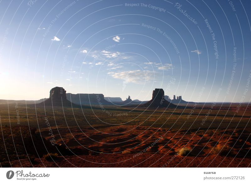Monument Valley Environment Nature Landscape Elements Earth Sand Air Sky Clouds Sunlight Summer Beautiful weather Warmth Drought Rock Canyon Enthusiasm Euphoria