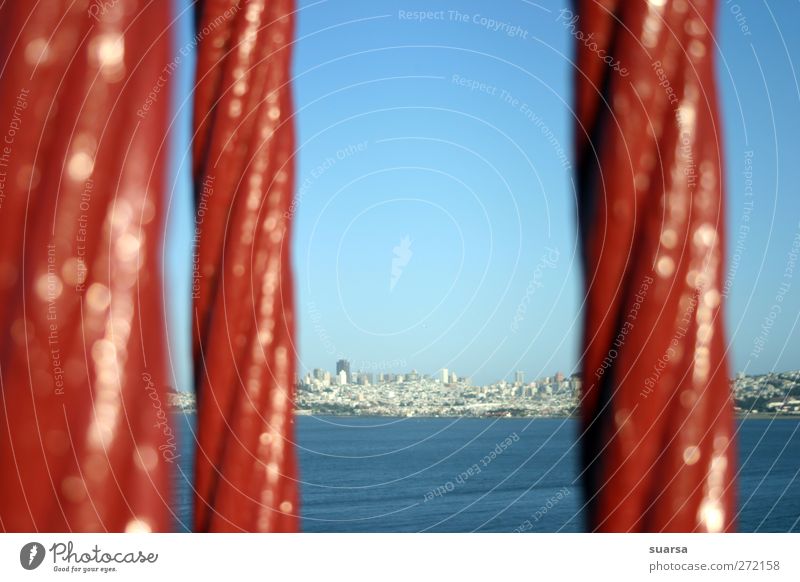 Golden Gate Bridge San Francisco USA Americas Town Port City Outskirts Skyline High-rise Concrete Metal Adventure Discover Goal Colour photo Exterior shot Day