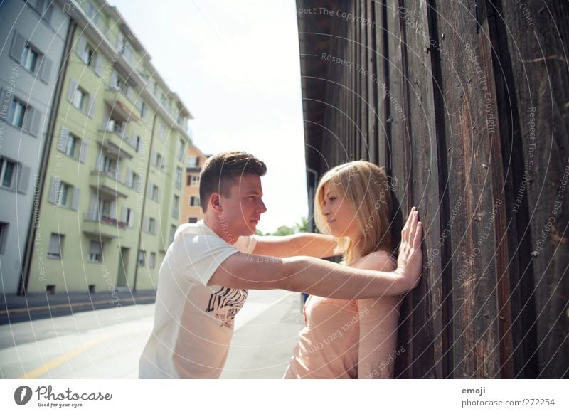 XXXY Human being Young woman Youth (Young adults) Young man Couple 2 18 - 30 years Adults Beautiful Colour photo Exterior shot Day Shallow depth of field