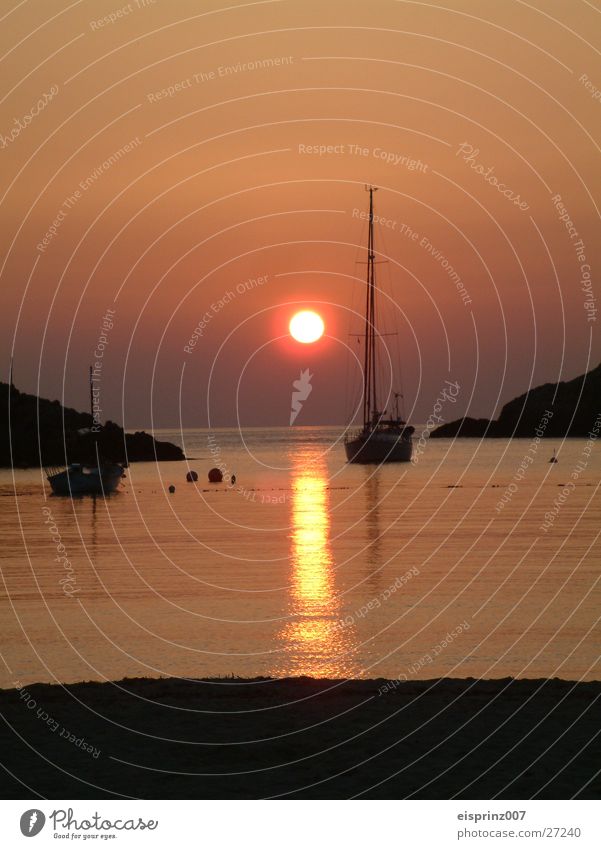 ibiza romance Sunset Sailboat Beach Night Evening sun