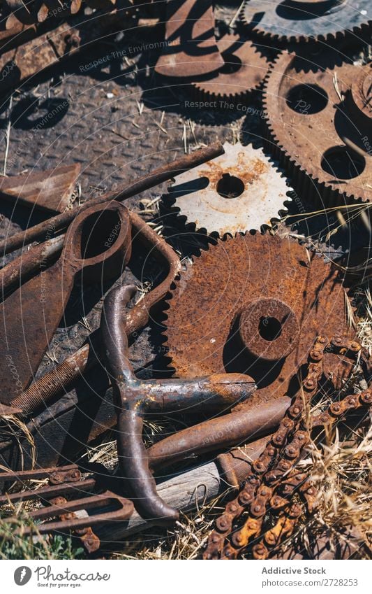 Metal machinery pieces and tools Background picture Broken Damage Iron Old Production abandoned Decay Rust Mechanism Steel Industry textured Design Engineering