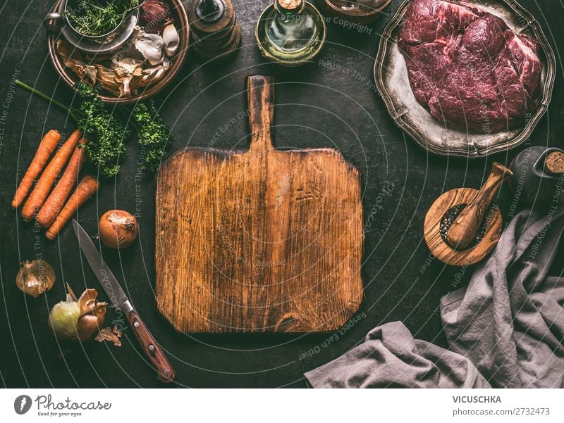 Cooking Ingredients Cutting Board Stock Photo by ©Goir 215967670