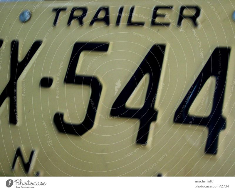 TRAILER 544 Adjectives Number plate New York New York City Truck Transport Detail