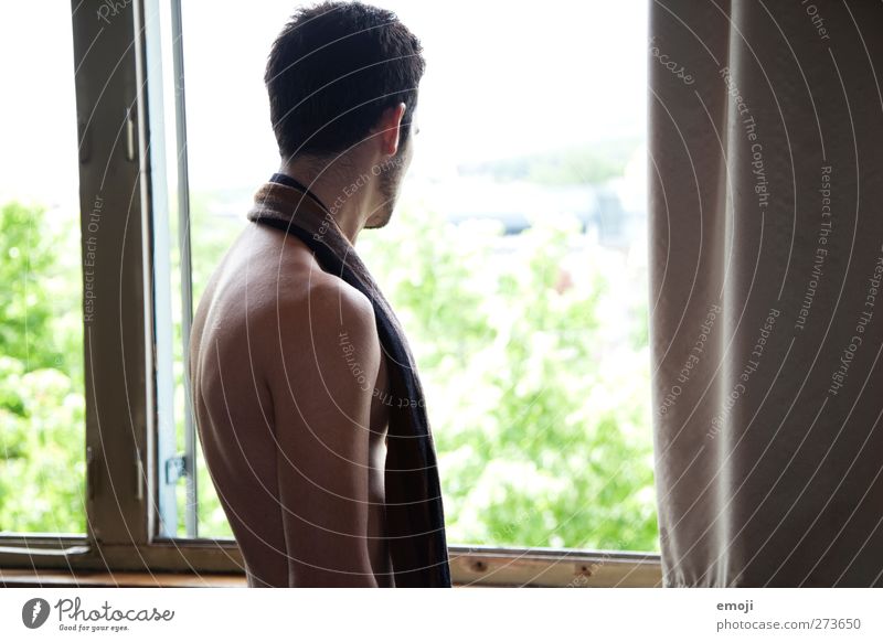 unknown Masculine Young man Youth (Young adults) 1 Human being 18 - 30 years Adults Scarf Beautiful Anonymous Colour photo Interior shot Day Upper body