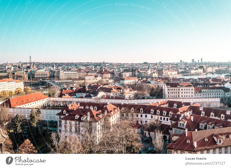 Panoramic View of Prague, Czech Republic Vacation & Travel Tourism House (Residential Structure) Office Business Environment Nature Sky Tree Leaf River Downtown