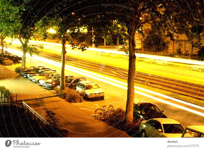 night avenue Night Light Long exposure Speed Highway Avenue Transport Street