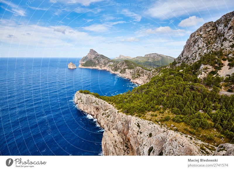 General view of Cap de Formentor, Mallorca. Vacation & Travel Tourism Trip Adventure Far-off places Freedom Summer Summer vacation Ocean Island Mountain Hiking