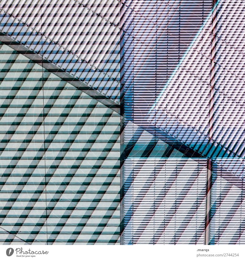 Veneered Venetian blinds Roller shutter Double exposure Abstract Line Stripe Closed Structures and shapes Screening Arrangement Close-up