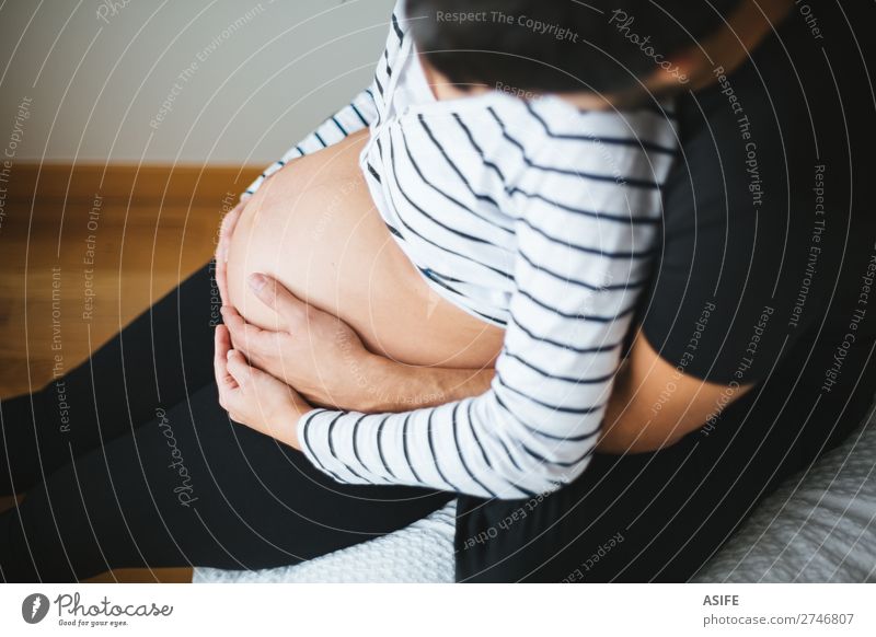 Man touching woman's body Stock Photo