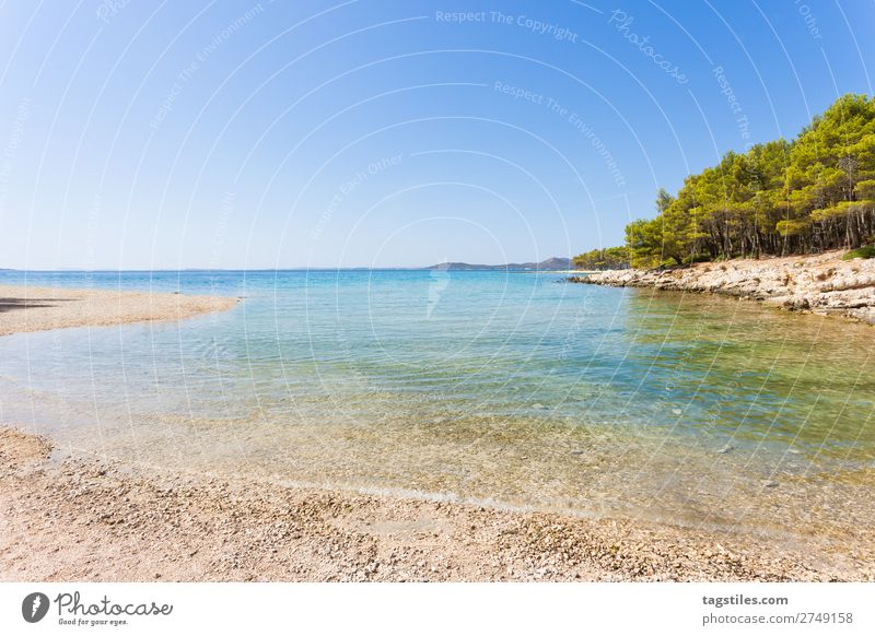 PAKOSTANE, SIBENIK, CROATIA Adriatic Sea Swimming & Bathing Bay Beach Calm Camping Cloudless sky Coast Croatia Infinity Gravel Vacation & Travel Horizon Idyll