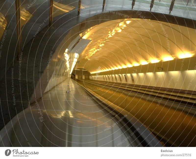 An Infinite Tunnel Underground Far-off places Escalator Prague Infinity Architecture