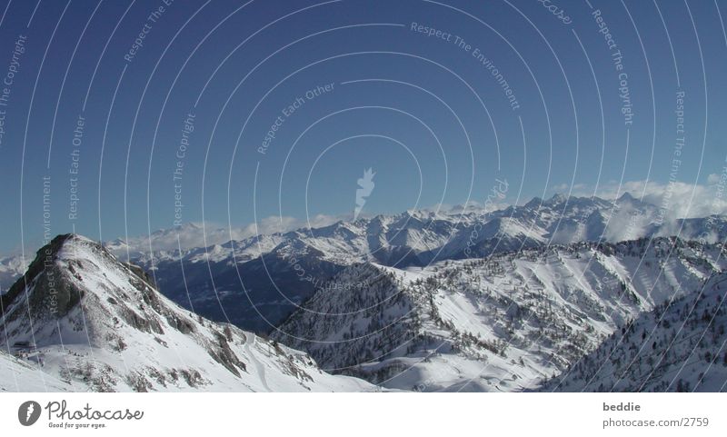 Switzerland2001 Panorama (View) Snow Alps Sky Mountain Large Panorama (Format)