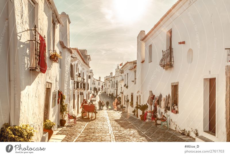 Medieval village Monsaraz in Alentejo Portugal Vacation & Travel Tourism Winter Beautiful weather Europe Village Small Town Old town Populated