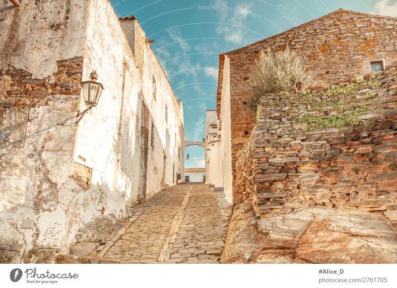 Medieval village Monsaraz in the Alentejo Portugal Vacation & Travel Tourism Europe Village Small Town Old town Deserted House (Residential Structure) Building