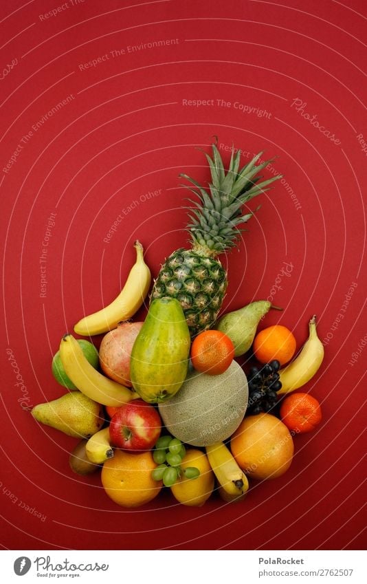 #A# Vitamin cocktail Art Esthetic Fruit Fruit basket Fruit salad Fruit- or Vegetable stall Fruit bowl Fruit store Many Pineapple Vitamin-rich Vitamin C Banana