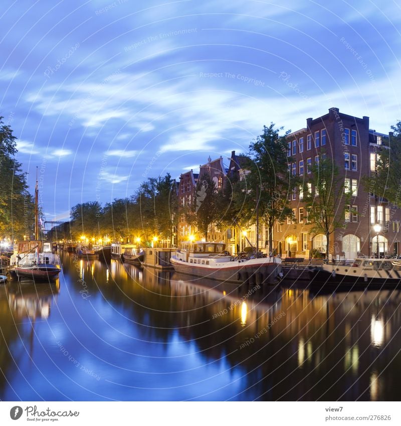 Amsterdam Sky Beautiful weather Town Capital city Port City Downtown Old town House (Residential Structure) Navigation Inland navigation Authentic Fresh Modern