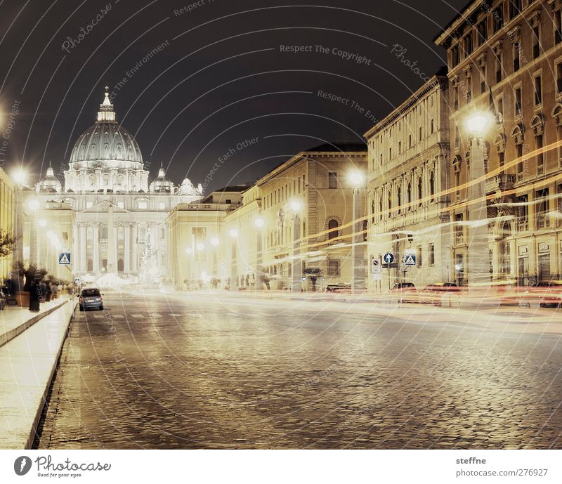 atileaks Rome Vatican Italy Capital city Downtown Deserted Church Dome Tourist Attraction Landmark St. Peter's Cathedral Street Religion and faith Graceful