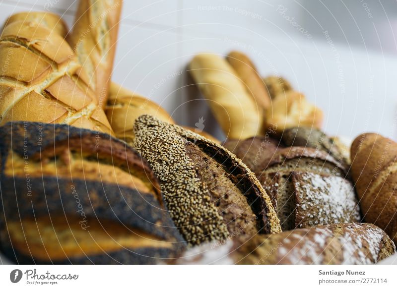Many mixed breads and rolls. Bread Fresh Food White Bakery Background picture Breakfast Meal Grain Flour loaf Seed whole Wheat Baking Dough Baguette Healthy