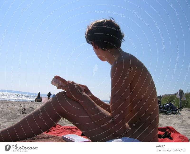 Amelie on Rügen Naked Woman Book Think Beach Ocean Sun