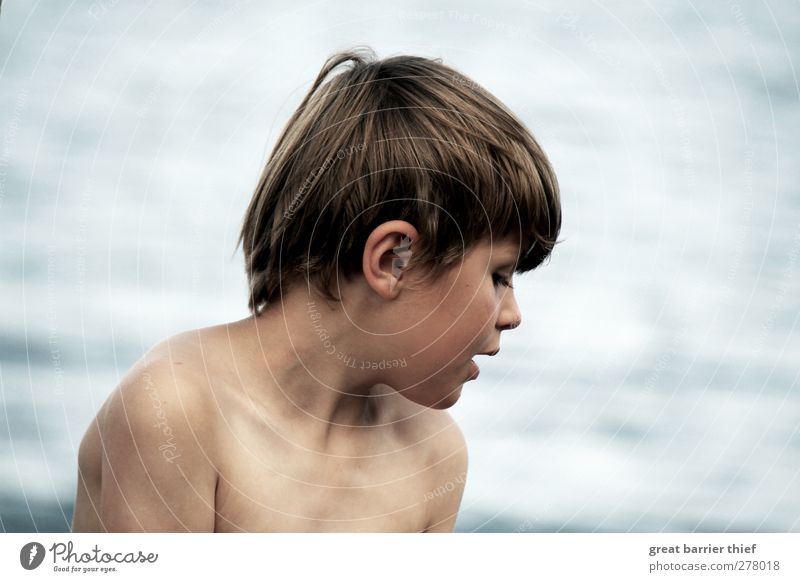 The boy from the sea Human being Masculine Child Toddler Boy (child) Brother Infancy Life Body Skin Hair and hairstyles 1 3 - 8 years Summer Coast Baltic Sea