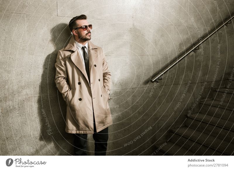 Handsome man Man handsome Style Adults Fashion Sunglasses Handrail Steps Human being fashionable Portrait photograph Model Attractive Guy Modern Hip & trendy