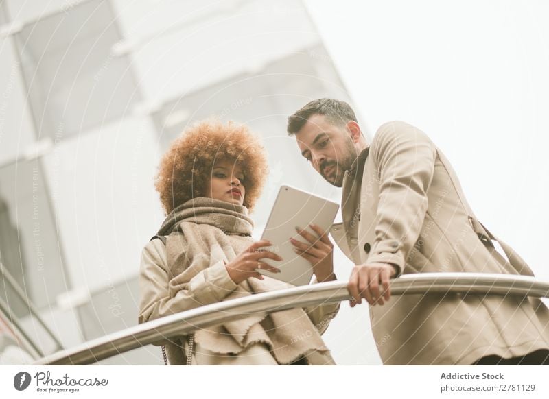 Stylish couple with a tablet Couple Adults Style Beautiful Together handsome pretty Happiness boyfriend girlfriend Relationship romantic Fashion Romance Lovers