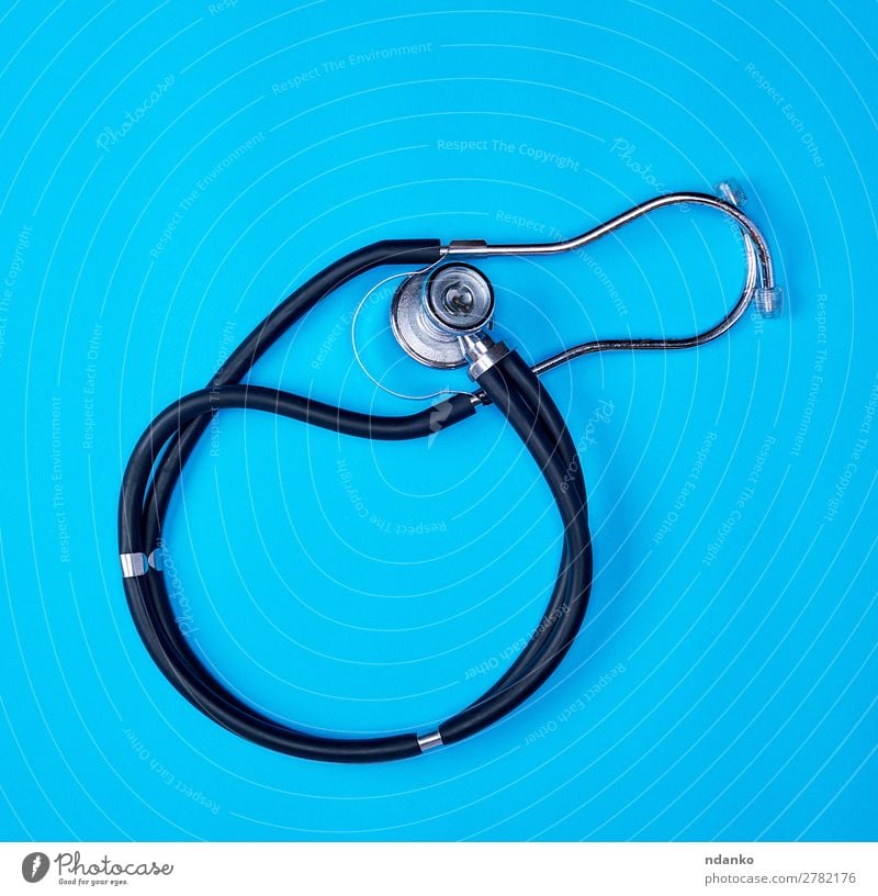 black medical phonendoscope Health care Medical treatment Illness Medication Science & Research Hospital Tool Metal Blue Black Colour Healthy Testing & Control