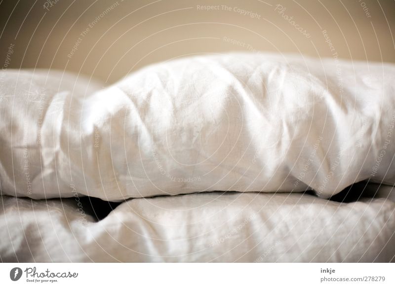 Sunday detail Living or residing Bed Bedclothes Quilt Lie Cuddly Soft Brown White Emotions Moody Calm Relaxation Break Duvet Vignetting Across Consecutively