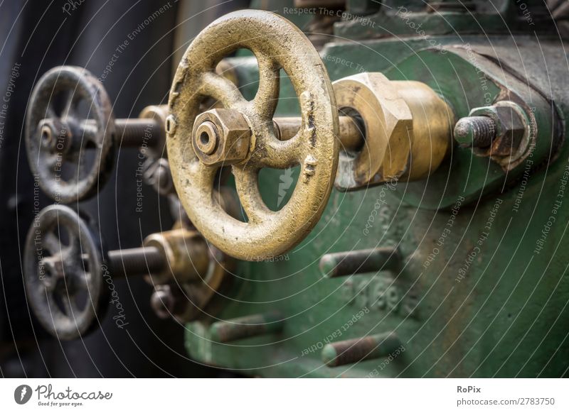 Valves of a steam engine. Model-making Science & Research Work and employment Craftsperson Workplace Economy Agriculture Forestry Industry Machinery