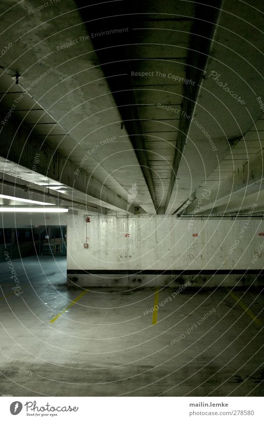 multi-storey car park Wellington New Zealand Downtown Deserted Parking garage Dirty Dark Authentic Creepy Hideous Blue Gray White Subdued colour Interior shot