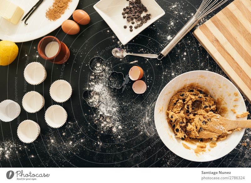 Background -  Preparing Cookies And Muffins. Baking Hand biscuit chef Woman Decoration Delicious Home-made Cooking Egg Sugar Butter Lemon Flour Food utensil