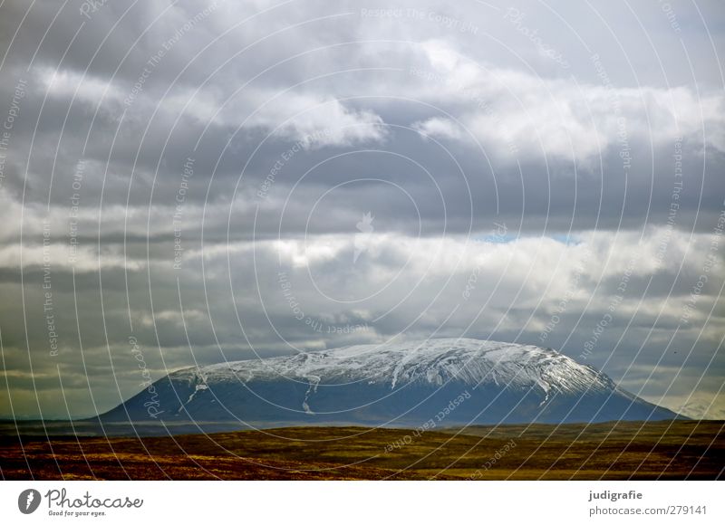 Iceland Environment Nature Landscape Sky Clouds Climate Mountain Snowcapped peak Exceptional Threat Dark Cold Natural Moody Apocalyptic sentiment Far-off places