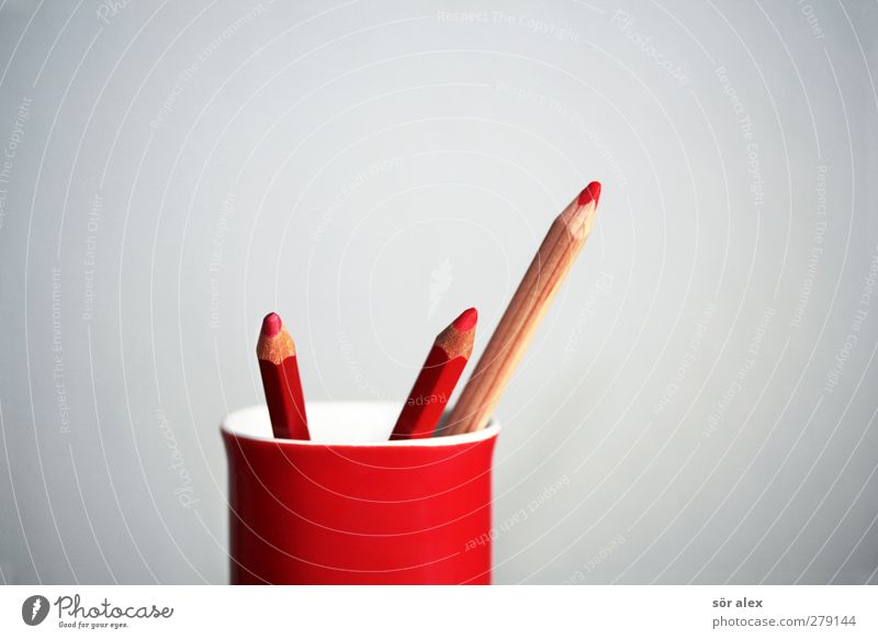 red pencils Office work Economy Stock market Business Company Meeting Team Crayon Cup Draw Round Red Competition Creativity Price tag Bans Advertising Cross out