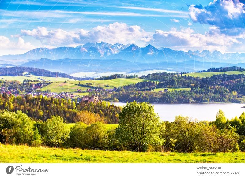 Green fields and meadows in Poland. Beautiful Vacation & Travel Tourism Trip Adventure Far-off places Freedom Sightseeing Summer Summer vacation Mountain Hiking