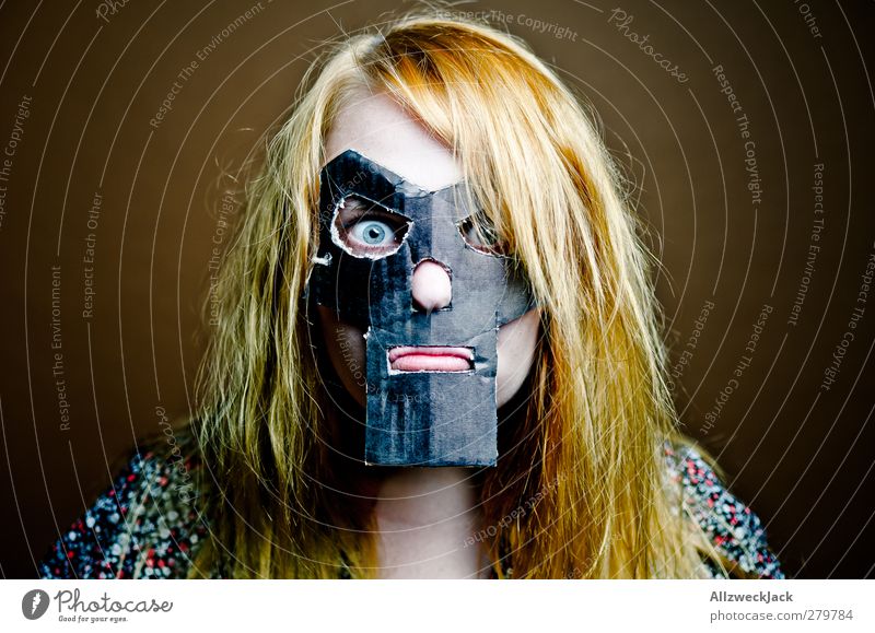 Doomsgirl 3 Carnival Feminine Young woman Youth (Young adults) 1 Human being 18 - 30 years Adults Mask Blonde Red-haired Long-haired Exceptional Dark Trashy