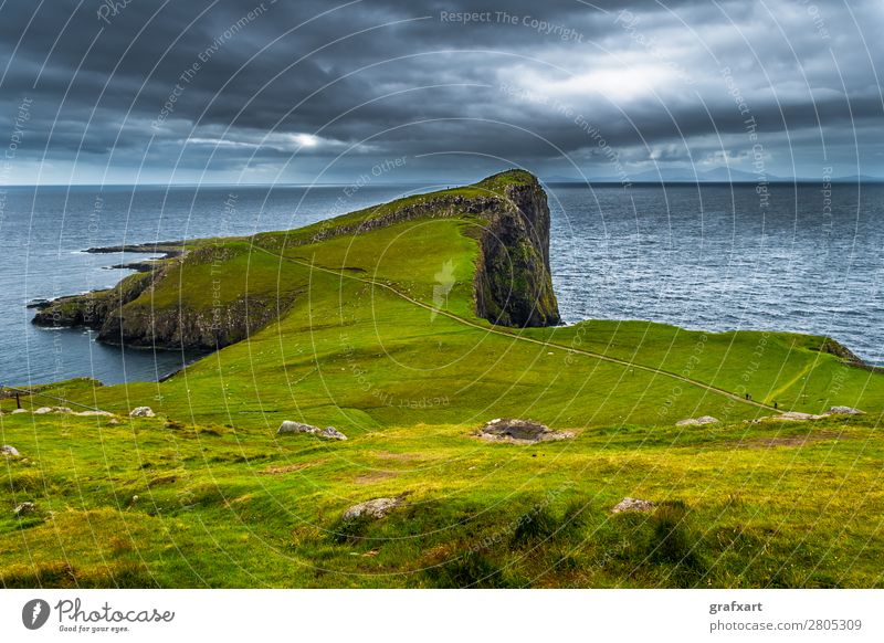Cliffs at Neist Point on the Isle of Skye in Scotland Atlantic Ocean Vantage point dunvegan Relaxation Geology Great Britain Peninsula Western islands Highlands