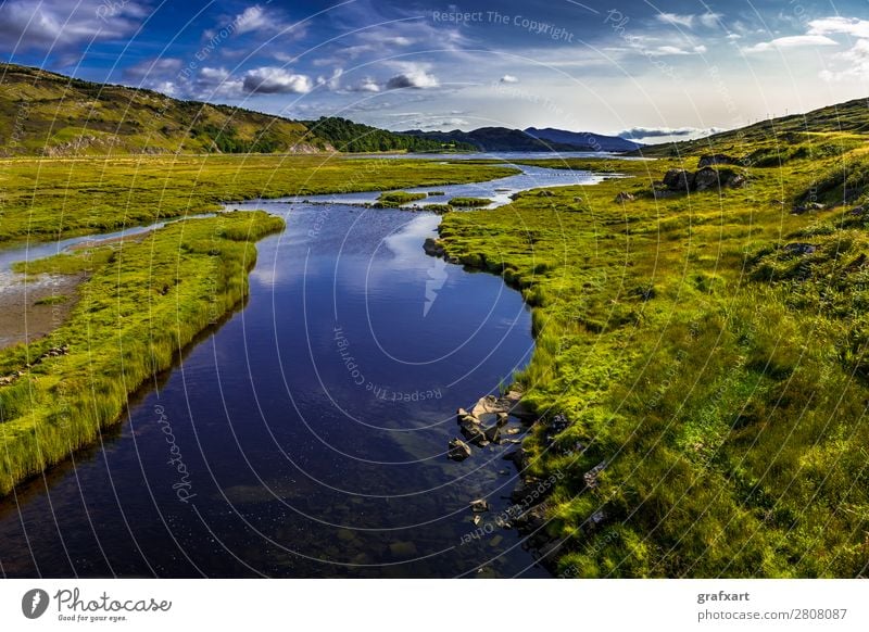 River Kishorn at the Applecross Pass in Scotland applecross Brook Mountain Wetlands Flow river kishorn Great Britain Highlands Background picture Hill Island