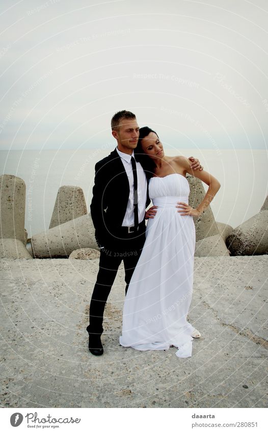 Agita Valters Event Wedding Masculine Feminine Young woman Youth (Young adults) Young man Couple 2 Human being 18 - 30 years Adults Nature Sun Summer Wind Coast