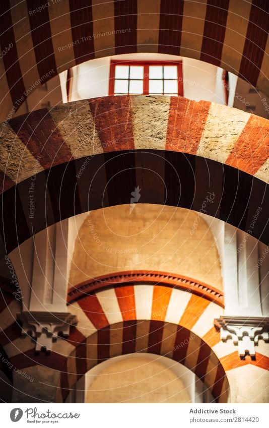 Interior of The Cathedral and former Great Mosque of Cordoba Mezquita Interior design Islam Spain Building World heritage islamic Decoration Arch Stone White