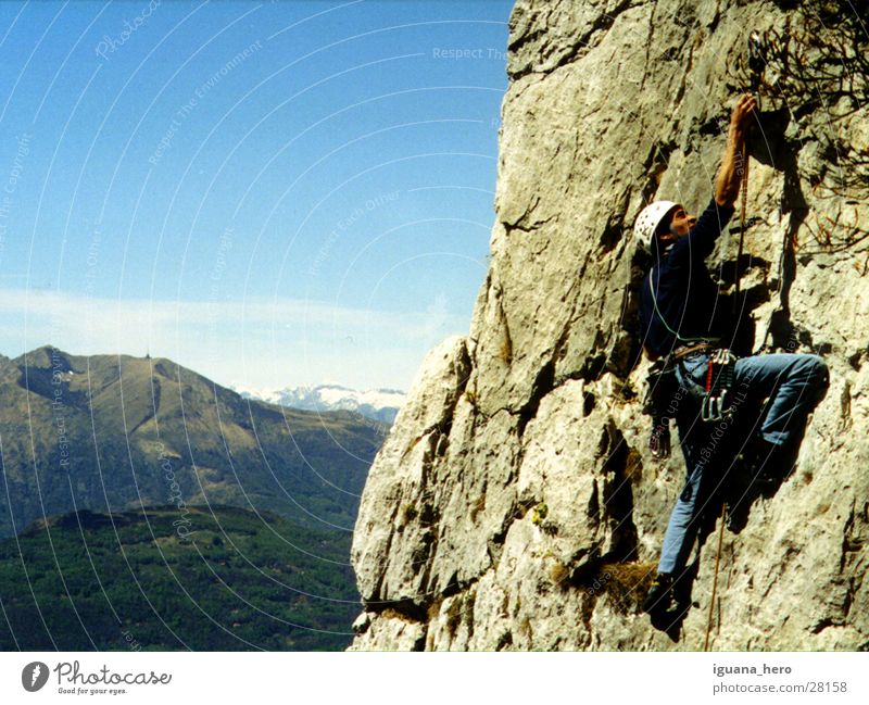 Climbing in Ticino Canton Tessin Switzerland Mountaineering Lead climb Rescue Extreme sports