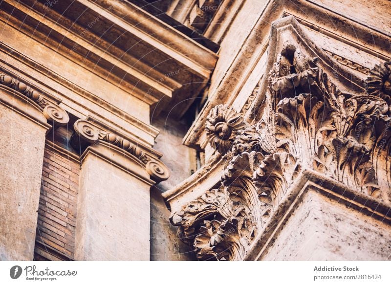 Close-up detail of Rome city, Italy Street Old Vintage Detail European Exterior shot Ancient Italian Destination Vacation & Travel Vantage point Town Landmark