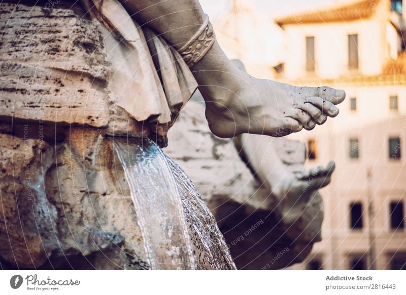 Detail of fountain in Piazza (square) Navona, Rome, Italy Places Fine God Greek navona Art arts Italian Classical Square Town Sculpture Western River