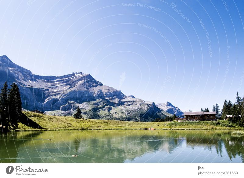 Lac Retaud Contentment Relaxation Calm Tourism Trip Freedom Summer Mountain Hiking Nature Landscape Elements Air Water Cloudless sky Beautiful weather Rock Alps