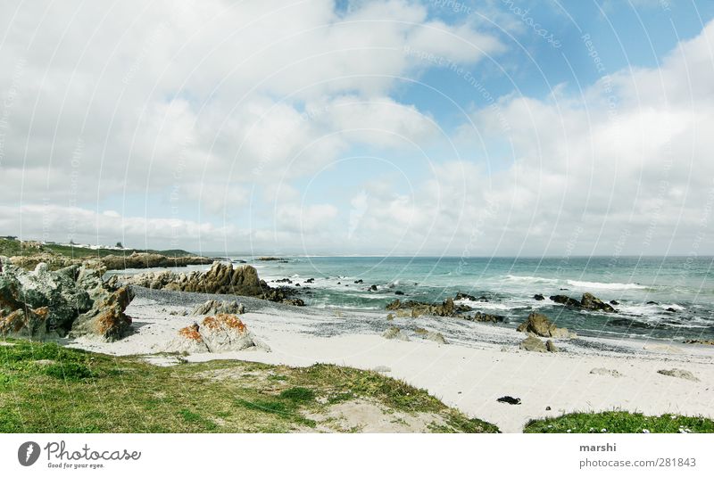 and before us - only ocean Nature Landscape Plant Sand Water Sky Clouds Spring Summer Ocean Emotions Moody Coast hermanus South Africa Travel photography