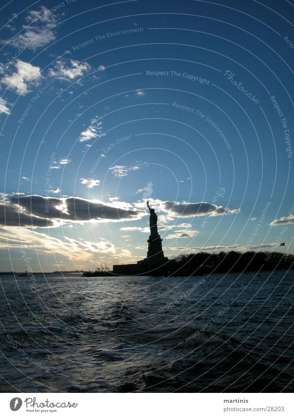 Statue of Liberty New York City Sunset