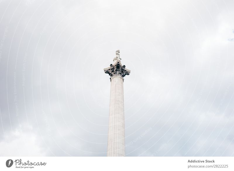 White monumental column on sky Column Monument Landmark London Architecture England Symbols and metaphors Statue Square Sculpture City Pillar Vacation & Travel