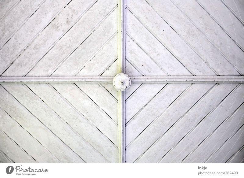 Worm's-eye view V Deserted Manmade structures Facade Ceiling Wooden ceiling Ornament Crucifix Line Stripe Above White Middle Cross Diagonal Vertical Length