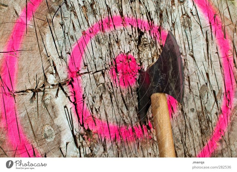 target Success Axe Wood Sign Exceptional Whimsical Target Future Vikings Force Objective achievement Chance Willpower Strike Signs and labeling Colour photo