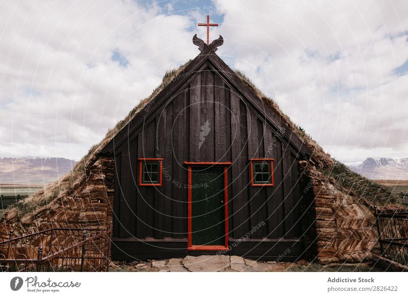 Ancient church of northern religion Church Iceland Landmark Chapel icelandic Building Religion and faith Tourism Architecture Landscape Tradition