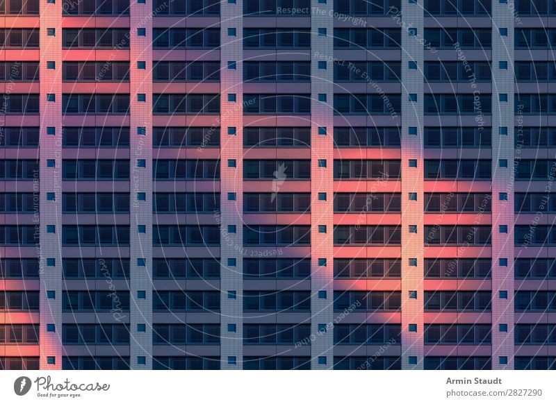 Façade pattern at night Lifestyle Style Design Living or residing Flat (apartment) Office Factory Business Downtown Facade Concrete Threat Infinity Moody